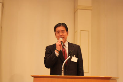 福井大会への参加を呼びかける橋本事務局長